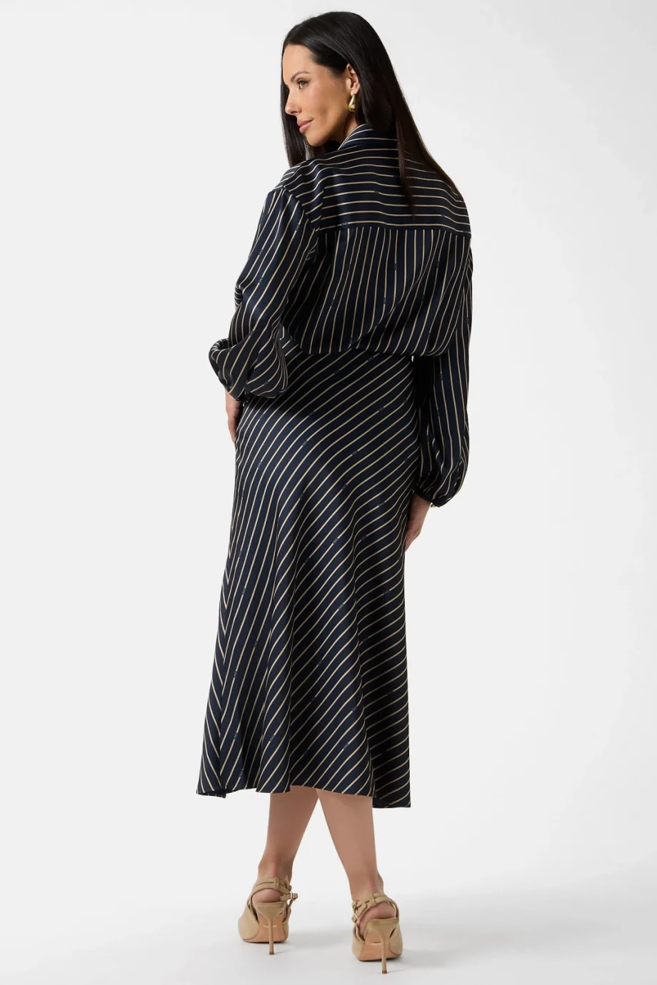 Guess Fatou Uzun Kollu Kadın Mavi Elbise 6RGK467430A-PMBV