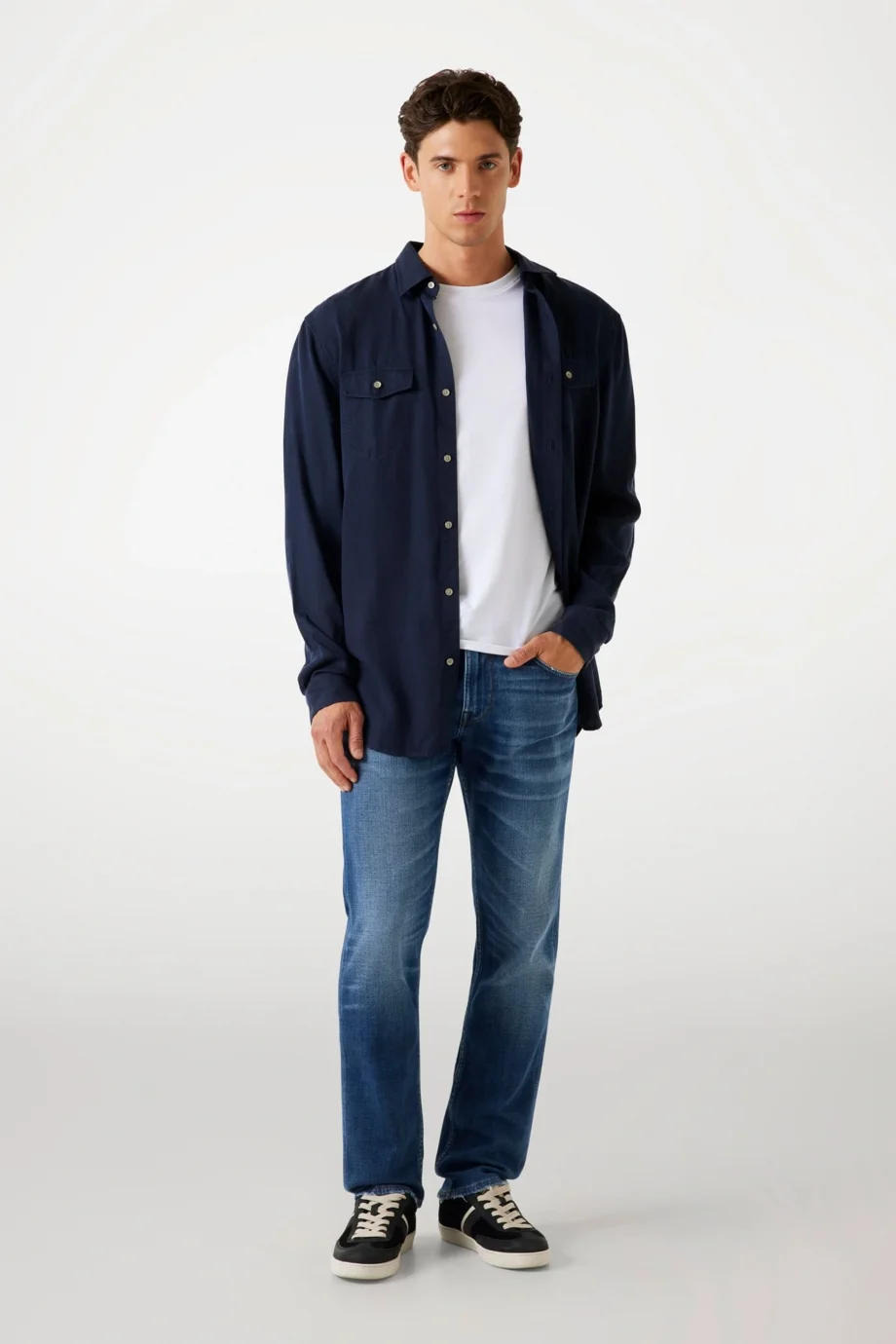 Guess Finnley Erkek Lacivert Slim Fit Jean M5YAS2D5QB1-CULR