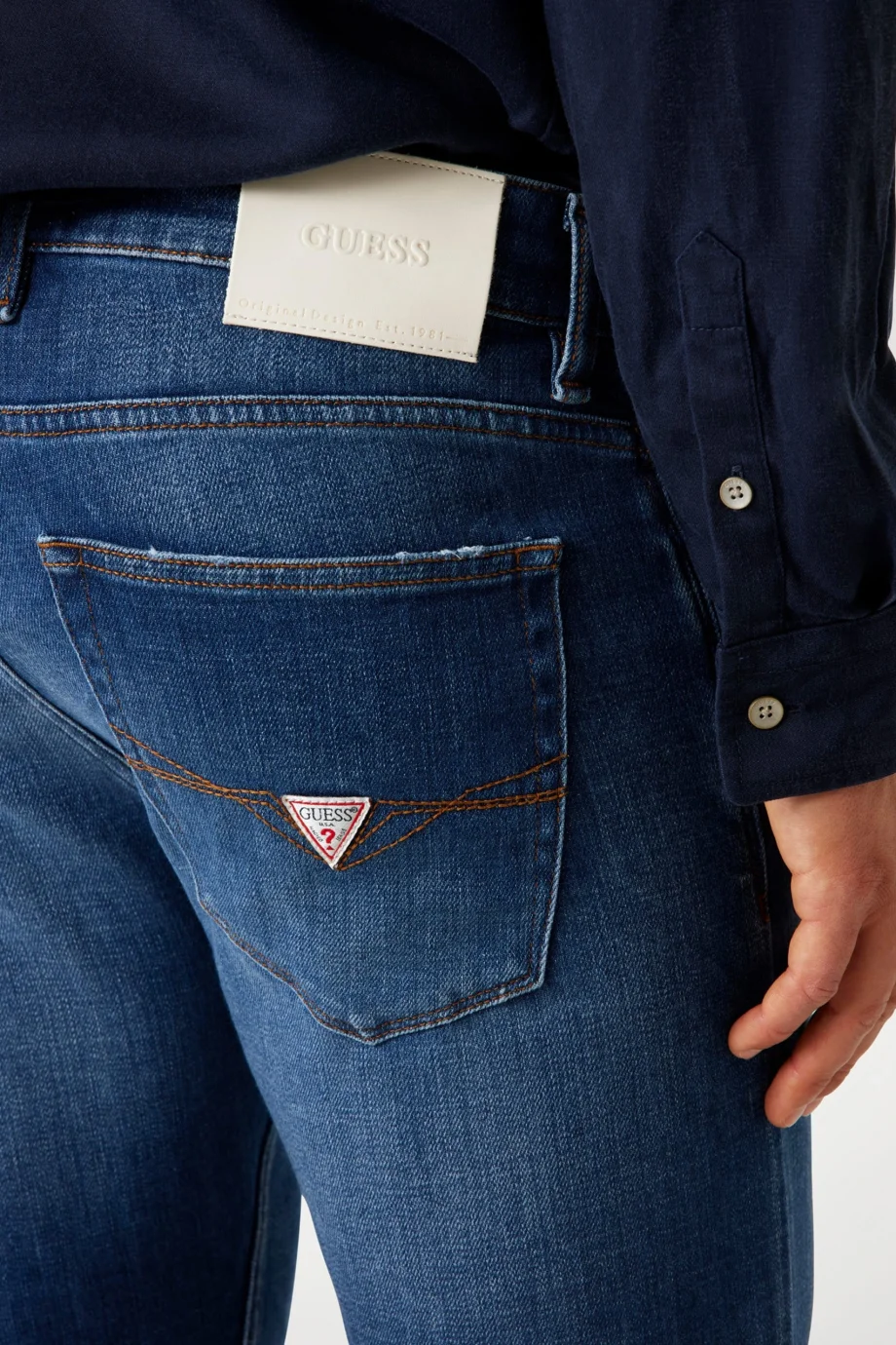 Guess Finnley Erkek Lacivert Slim Fit Jean M5YAS2D5QB1-CULR