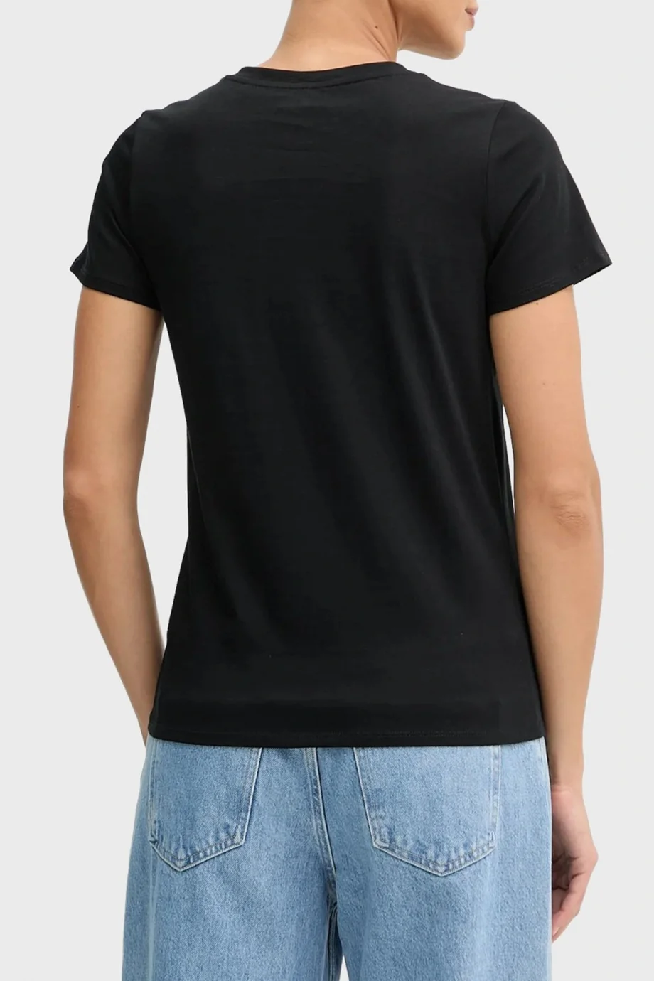 Guess Flower Kadın Siyah Regular Fit T-Shirt W5YI38I3Z14-JBLK