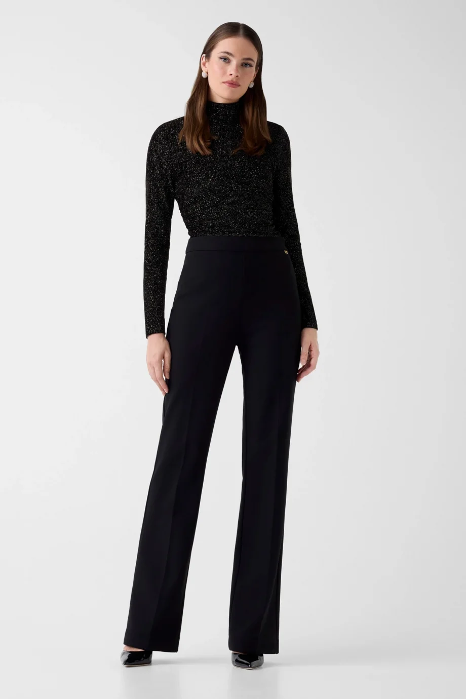 Guess Giselle Uzun Kollu Kadife Kadın Siyah Body 6RGP086359A-JTMU