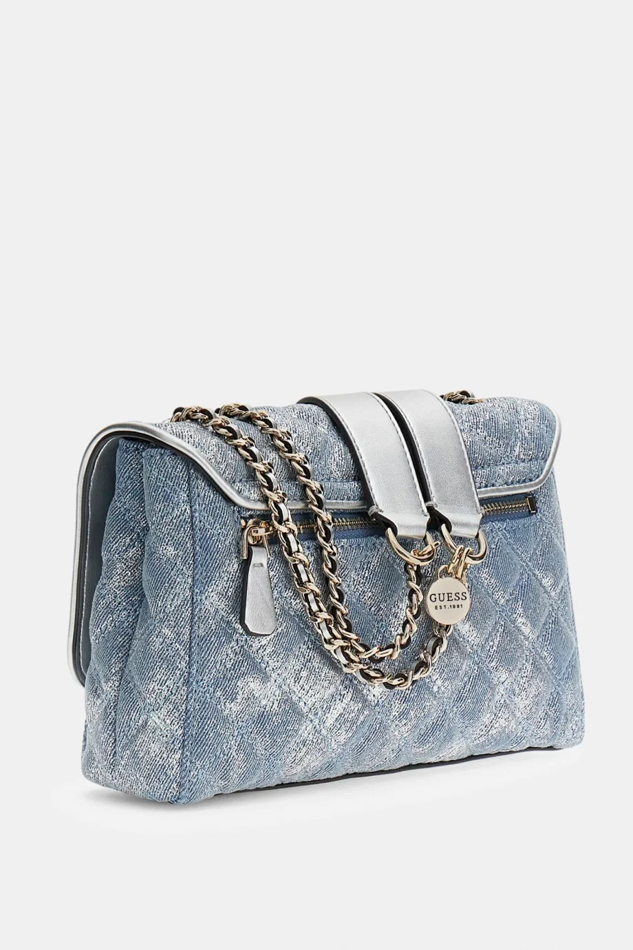 Guess Giully II 2 Bölmeli Dönüştürülebilir Kadın Mavi Çapraz Çanta HWDG9673200-MTD