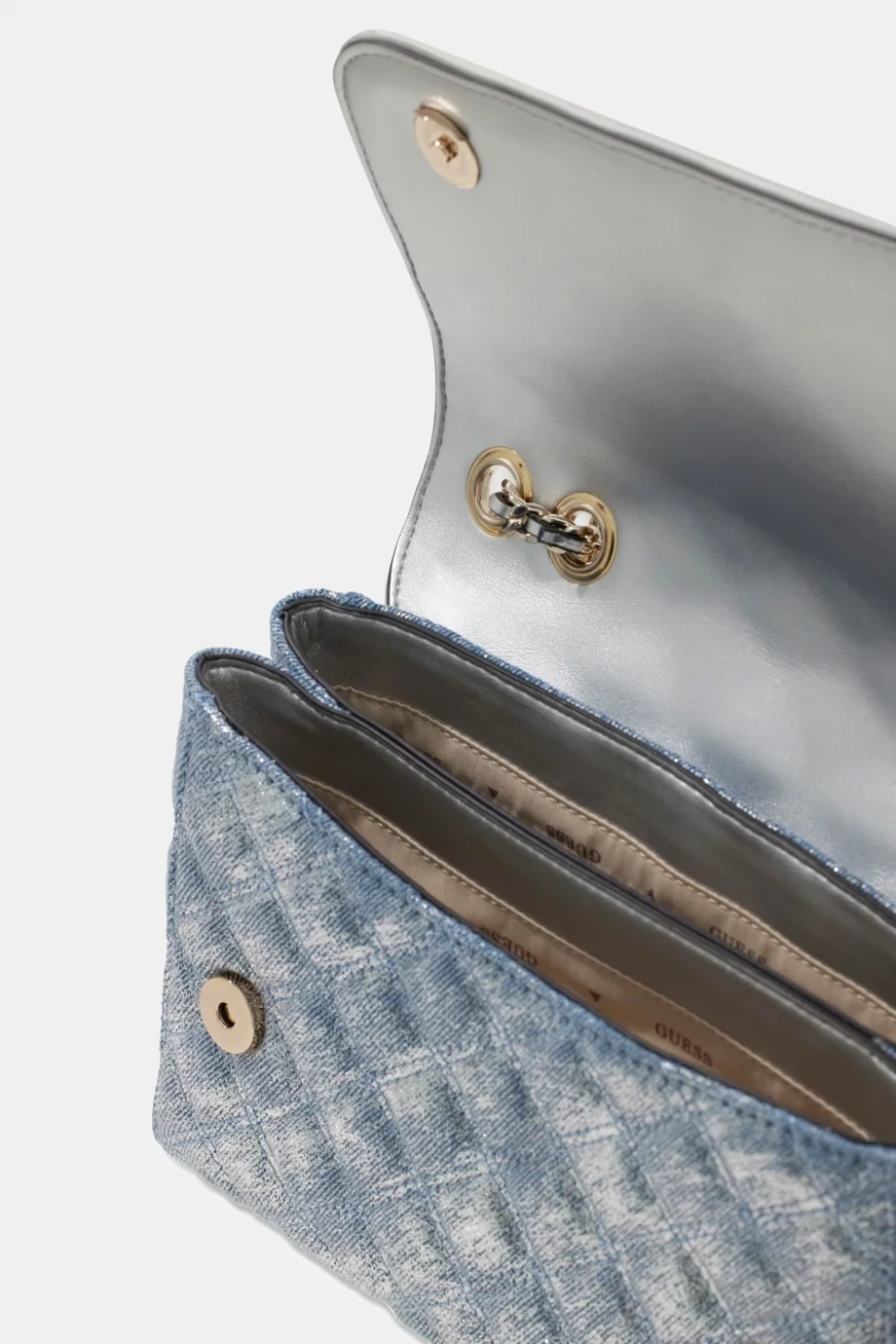 Guess Giully II 2 Bölmeli Dönüştürülebilir Kadın Mavi Çapraz Çanta HWDG9673200-MTD