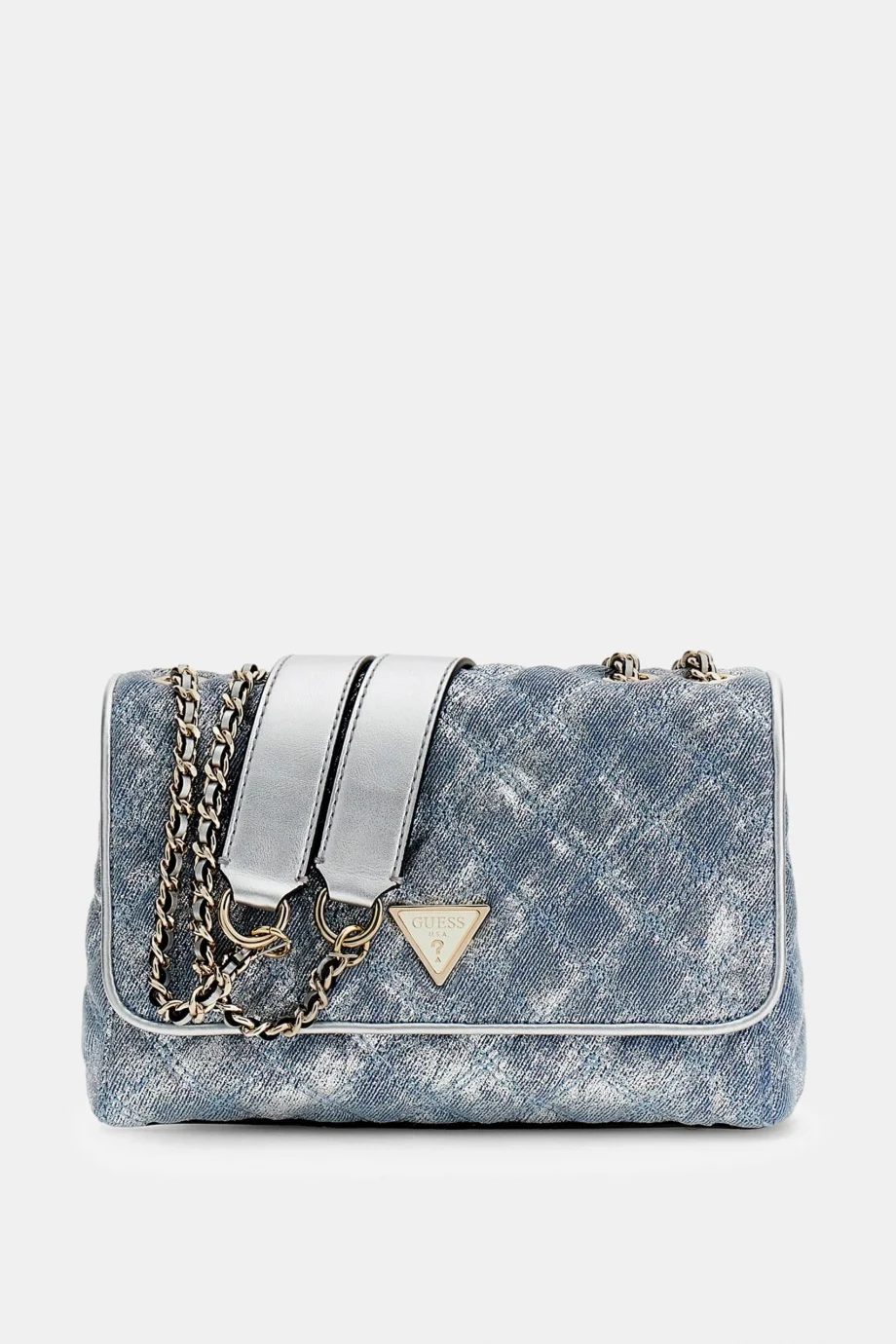 Guess Giully II 2 Bölmeli Dönüştürülebilir Kadın Mavi Çapraz Çanta HWDG9673200-MTD