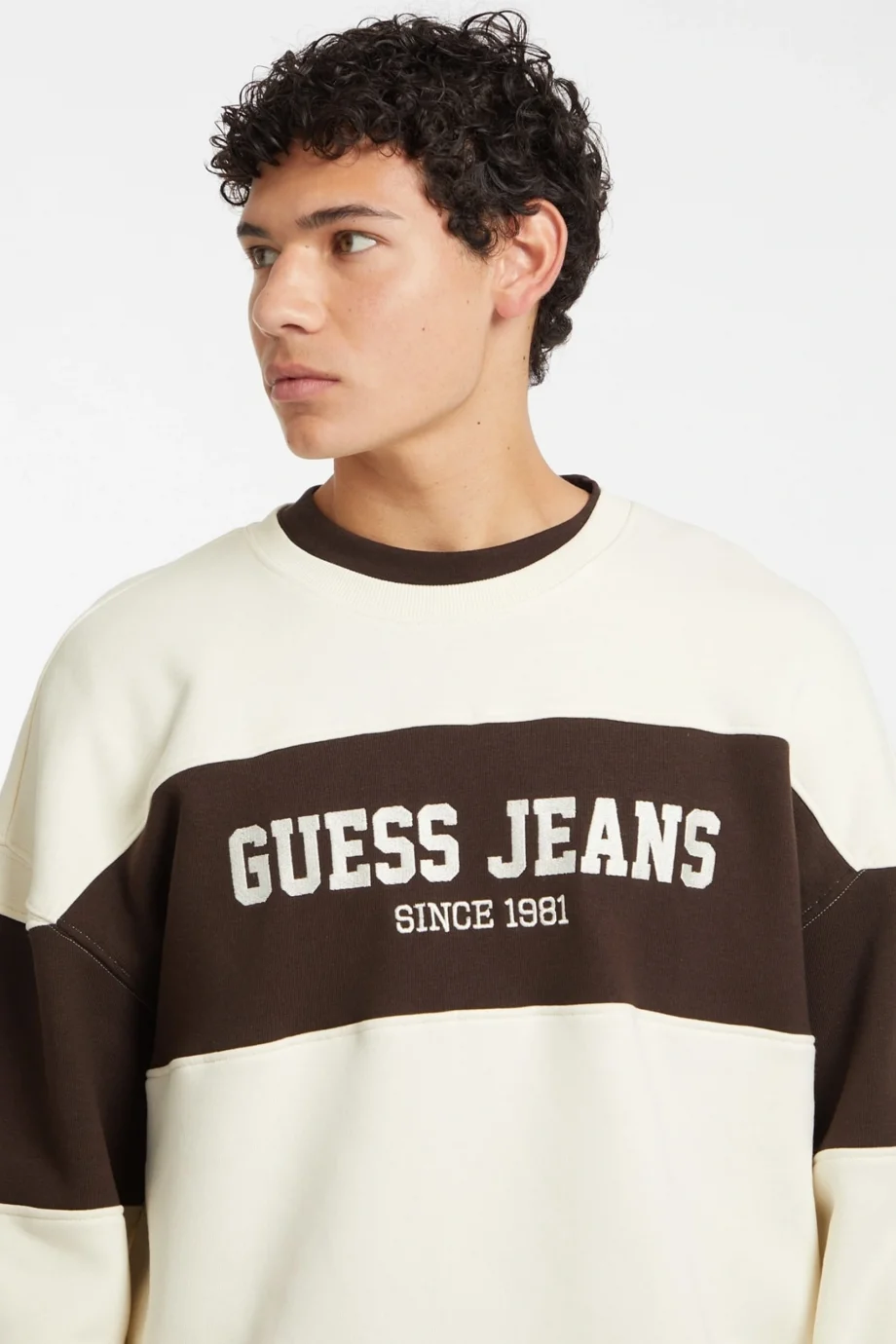 Guess Gj Cn Os Erkek Krem Sweatshirt M4BQ39K9V31-G053