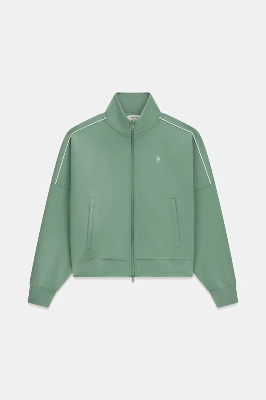 Guess GJ Düşük Omuzlu Scuba Eşofman Kadın Yeşil Sweatshirt W6RQ10KD122-G8FD