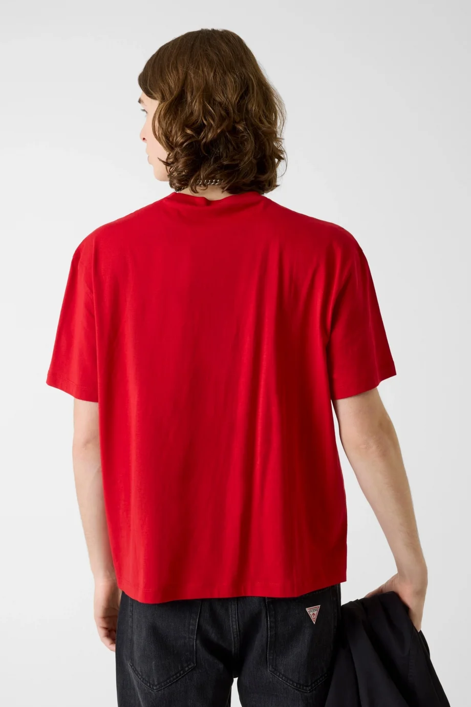 Guess GJ Kısa Kollu Büyük Beden Baker Logolu Erkek Kırmızı T-shirt M6RI45K8HM0-G585