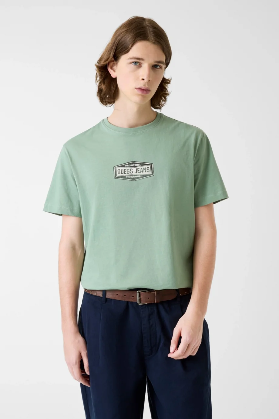 Guess GJ Normal Kesim Tescilli Marka Logolu Erkek Yeşil T-shirt M6RI41K8FQ4-G8FD