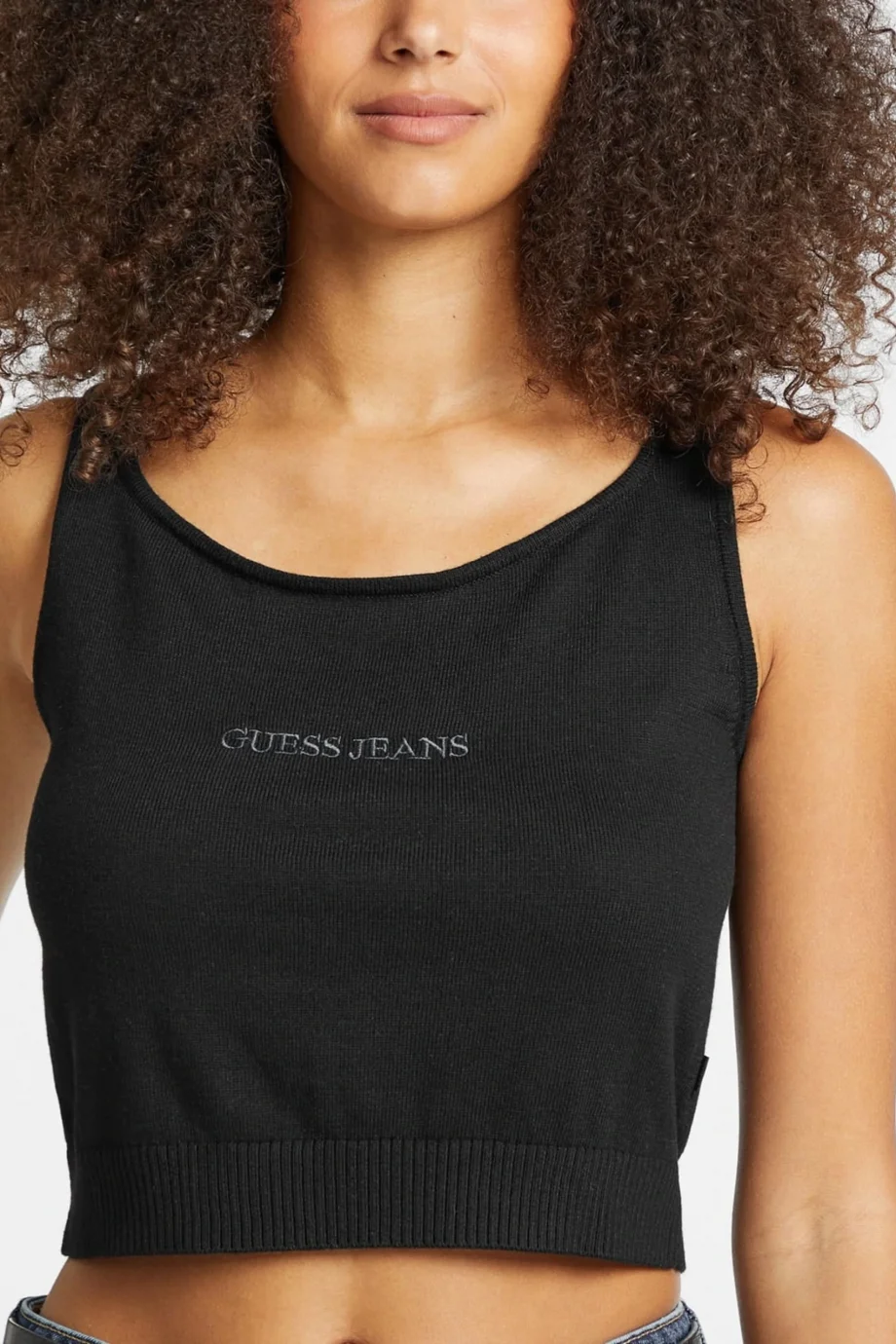 Guess Gj Scoop Kadın Siyah Ipek Karışımlı Triko Top W4BR17Z3HO2-JBLK