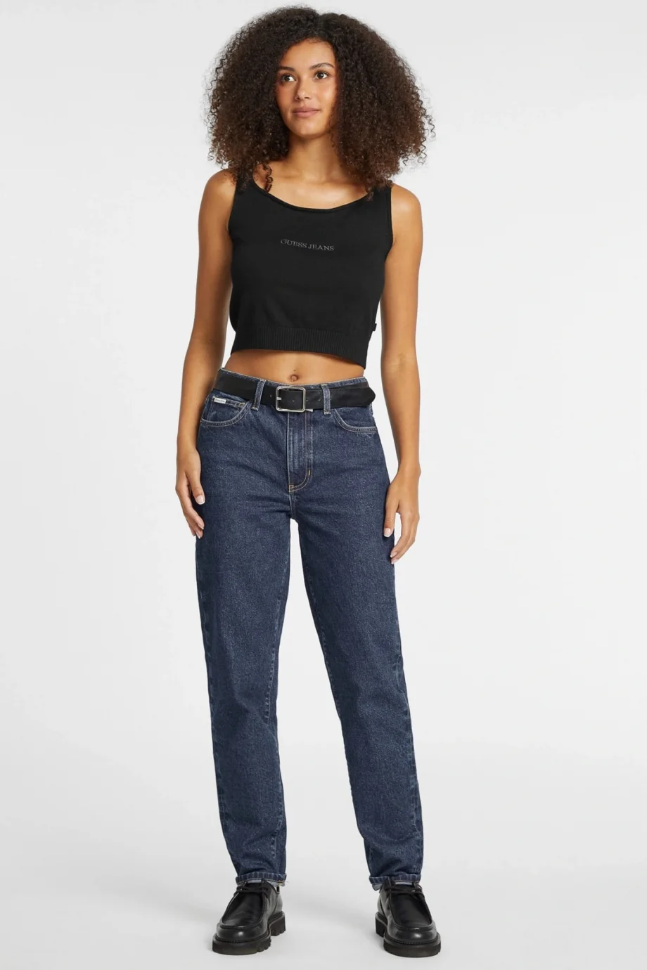 Guess Gj Scoop Kadın Siyah Ipek Karışımlı Triko Top W4BR17Z3HO2-JBLK