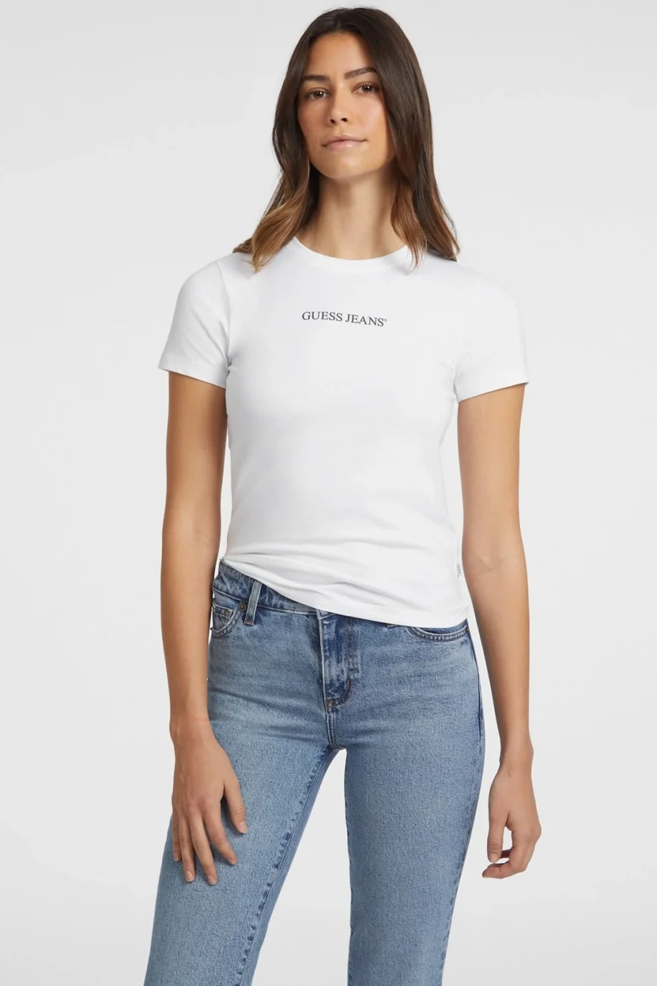 Guess Gj Ss Cn Slim Kadın Beyaz Slim Fit T-Shirt W4YI01J1314-G011