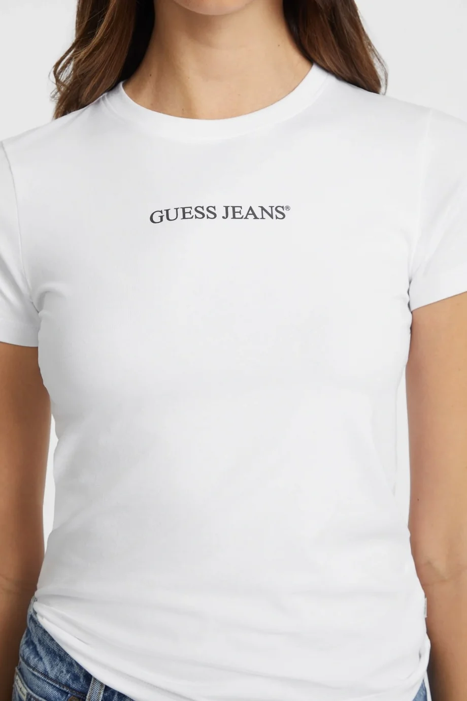 Guess Gj Ss Cn Slim Kadın Beyaz Slim Fit T-Shirt W4YI01J1314-G011