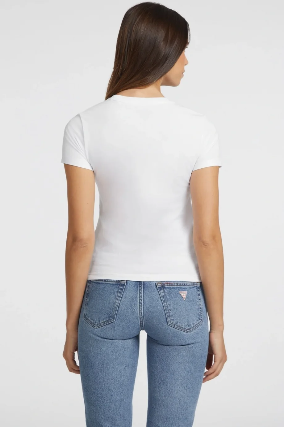 Guess Gj Ss Cn Slim Kadın Beyaz Slim Fit T-Shirt W4YI01J1314-G011