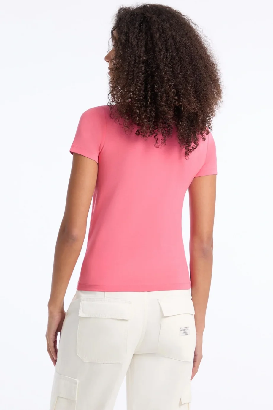 Guess Gj Ss Cn Slim Kadın Pembe Slim Fit T-Shirt W4YI01J1314-A619