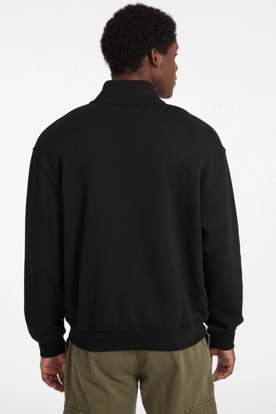 Guess GJ Yarım Fermuarlı Normal Kesim Nakışlı Erkek Siyah Sweatshirt M5RQ42KCPR1-JBLK