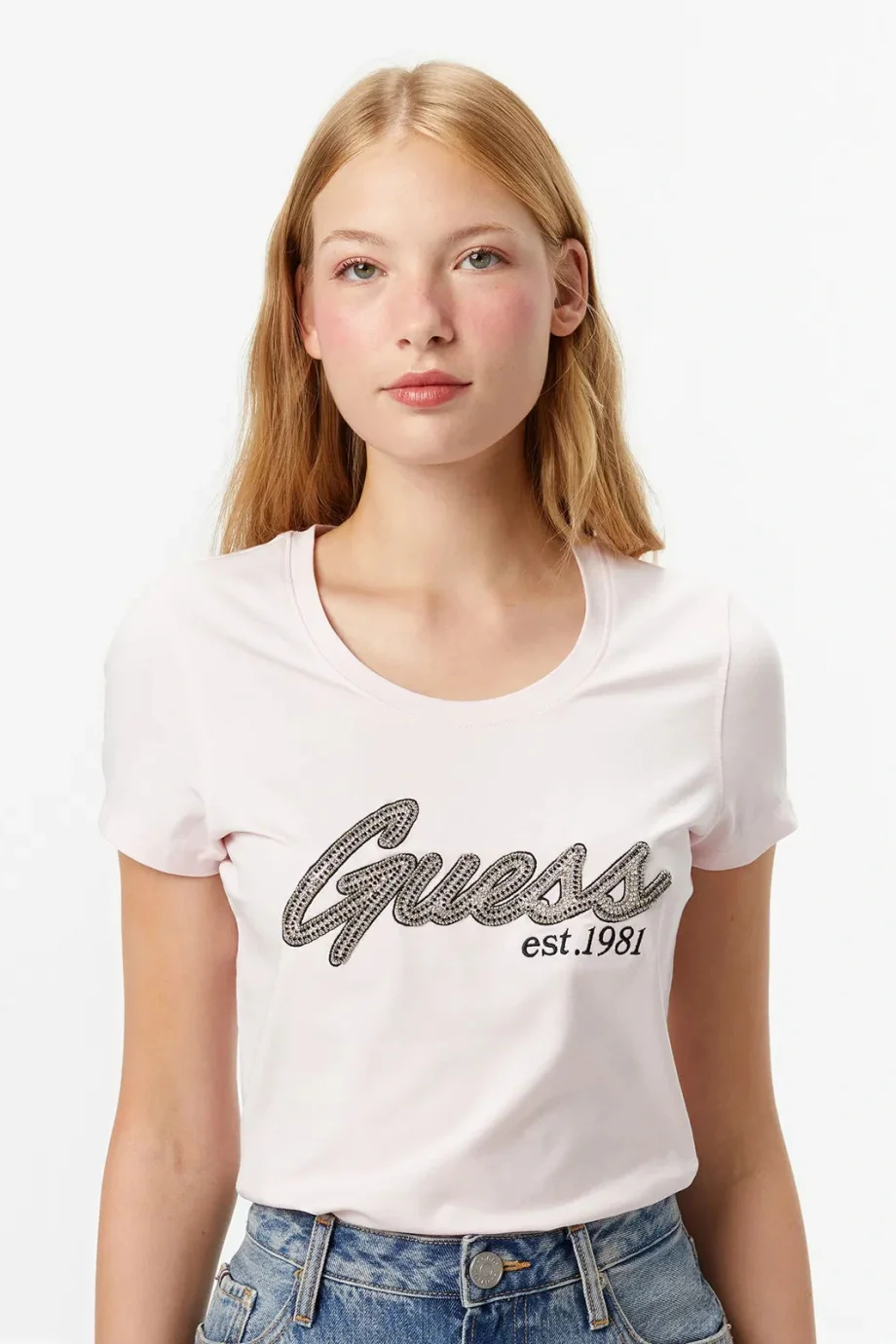 Guess Hot Kadın Pembe Slim Fit T-Shirt W5YI16J1314-A60W