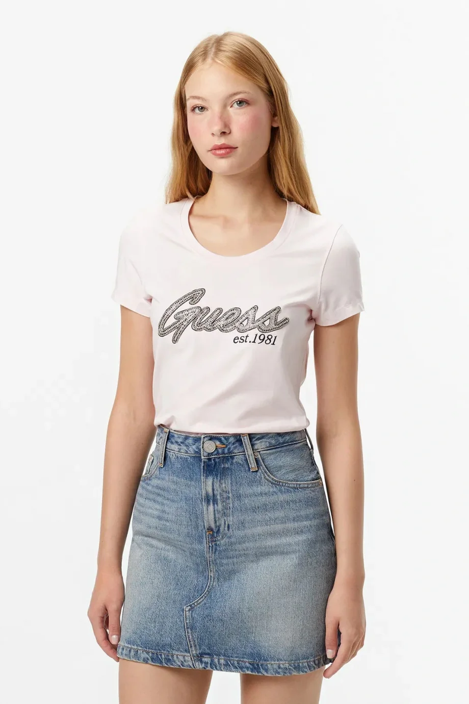 Guess Hot Kadın Pembe Slim Fit T-Shirt W5YI16J1314-A60W