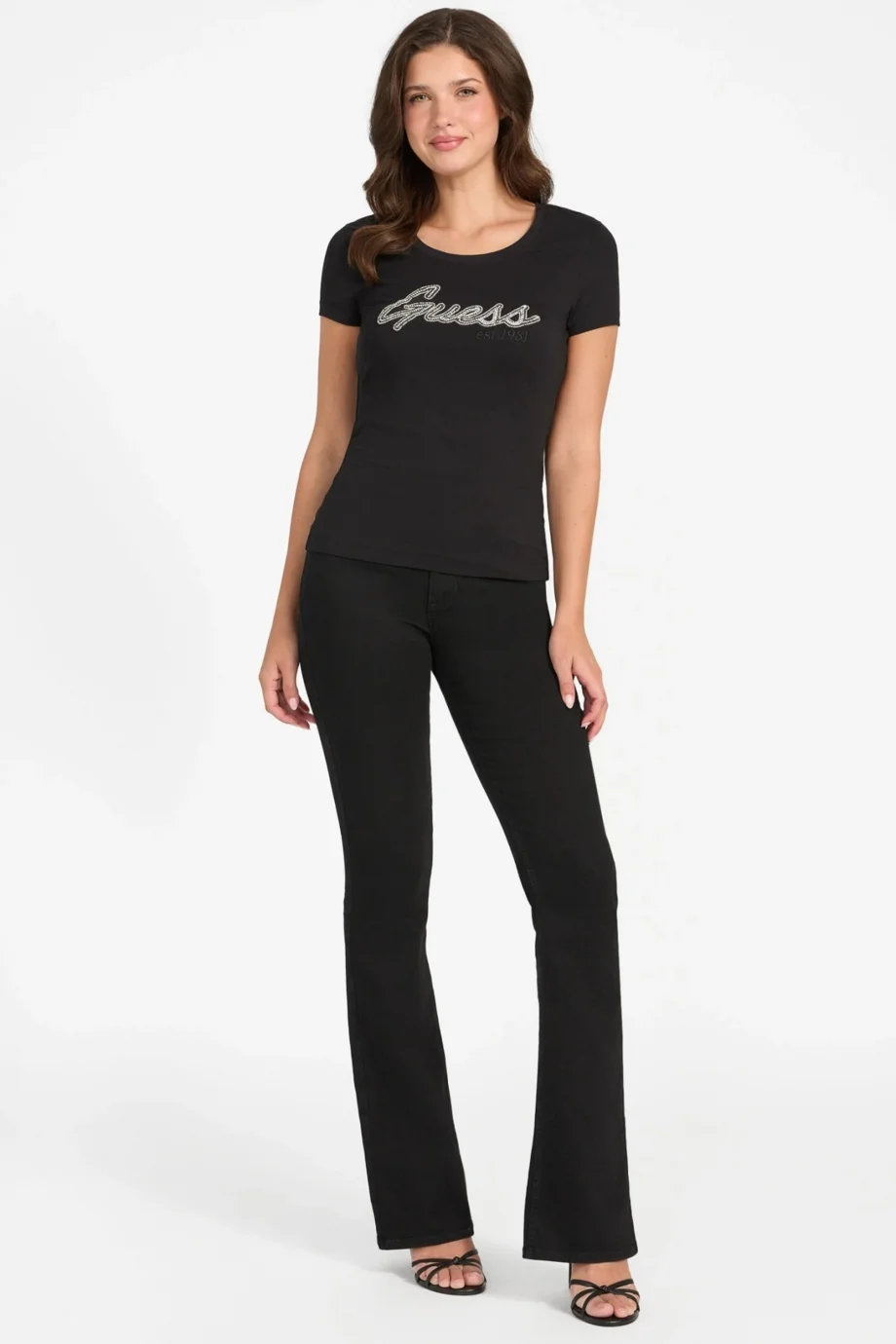 Guess Hot Kadın Siyah Slim Fit T-Shirt W5YI16J1314-JBLK