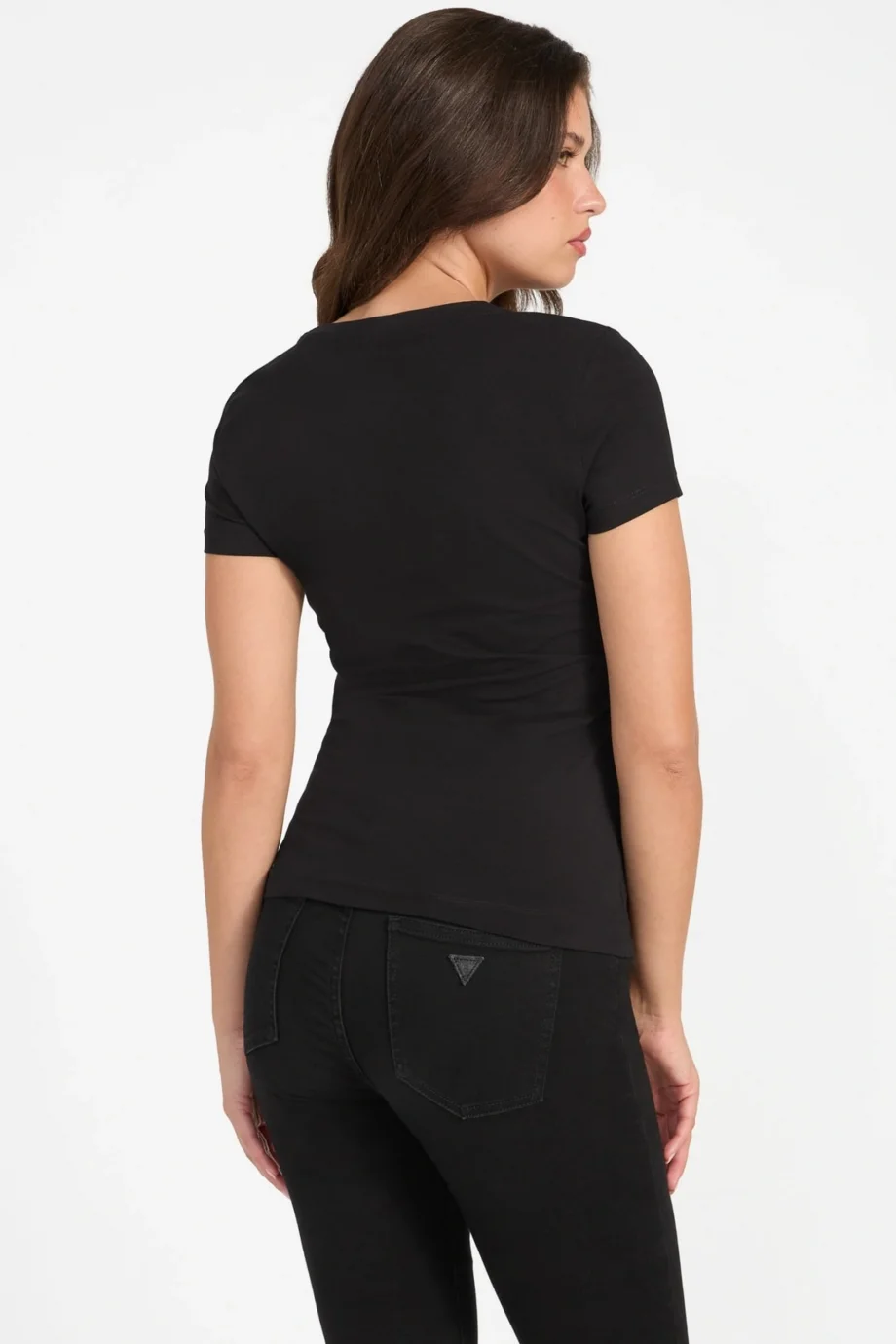 Guess Hot Kadın Siyah Slim Fit T-Shirt W5YI16J1314-JBLK