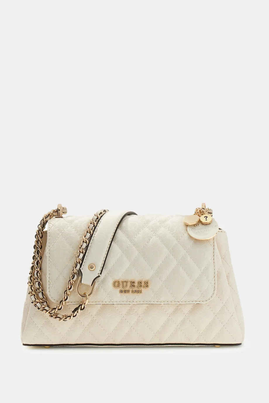 Guess Isemay Dönüştürülebilir Çapraz Askılı Kapaklı Kadın Beyaz El Çantası HWGG9628210-OFF