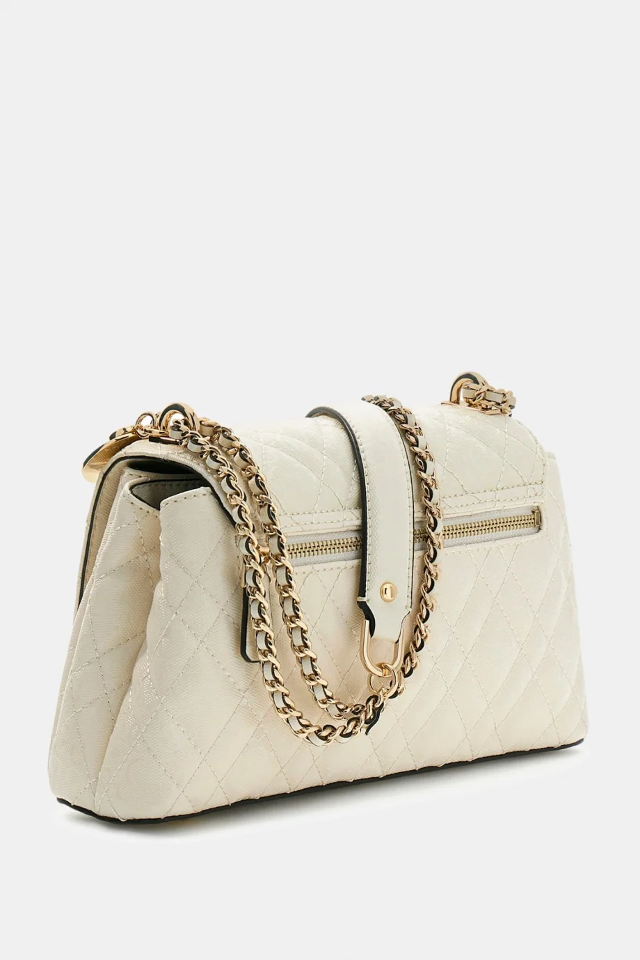 Guess Isemay Dönüştürülebilir Çapraz Askılı Kapaklı Kadın Beyaz El Çantası HWGG9628210-OFF