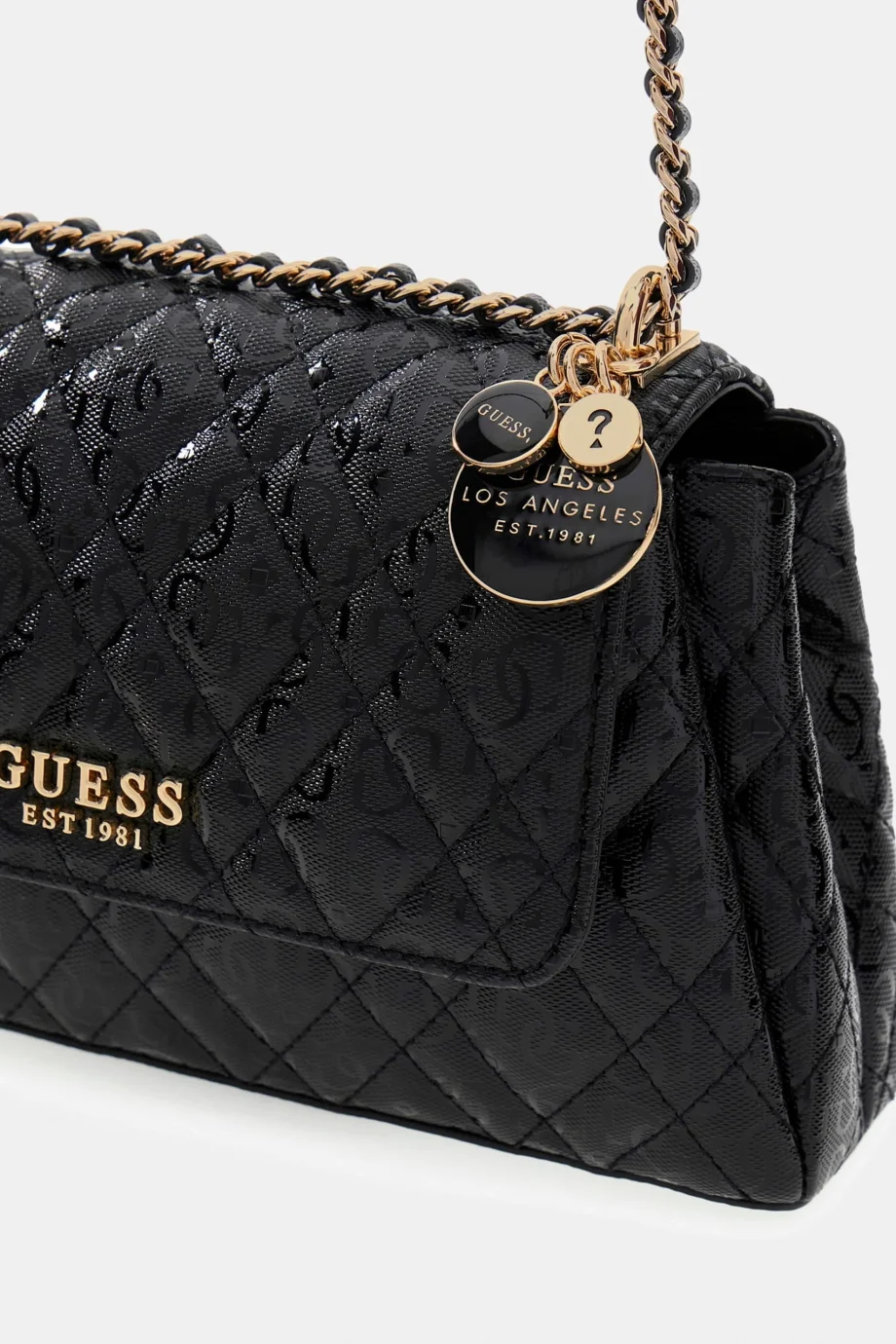 Guess Isemay Dönüştürülebilir Askılı Kapaklı Kadın Siyah Çapraz Çanta HWGG9628210-BLA