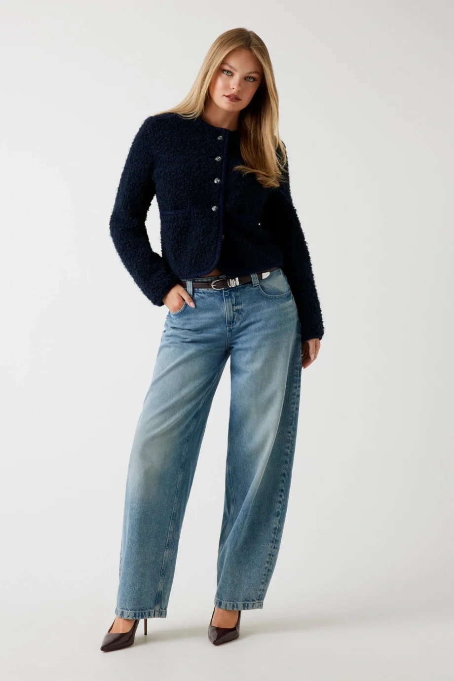 Guess Ivana Kadın Mavi Kürk W5BL69W3860-G77G