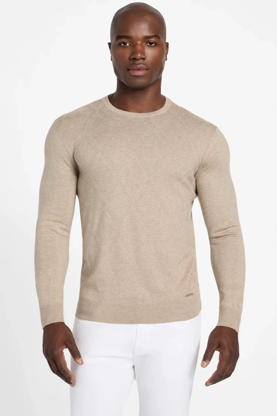 Guess Jamaar Erkek Bej Yün Karışımlı Kazak M5BR08Z0432-H184