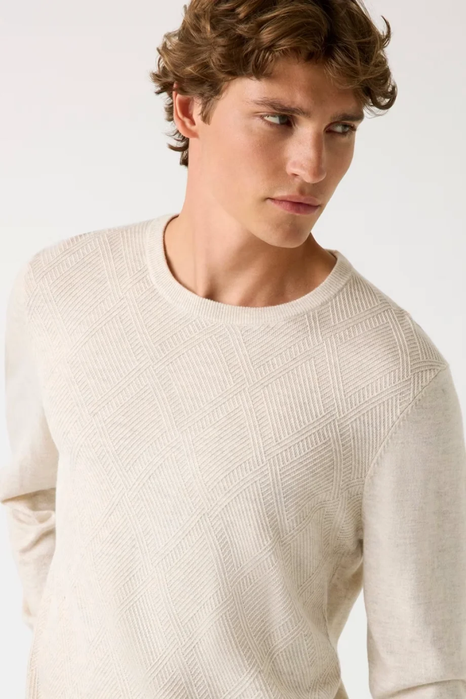 Guess Jamaar Erkek Krem Yün Karışımlı  Kazak  M5BR08Z0432-LOH