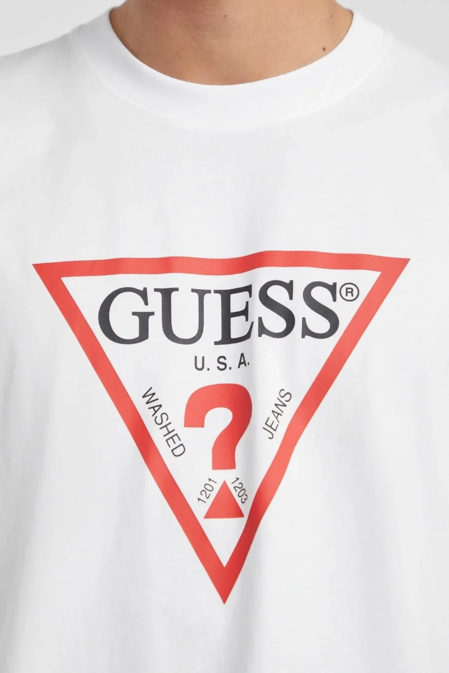 Guess  Erkek Beyaz Oversize Fit T-Shirt M4YI45K8FQ4-G011