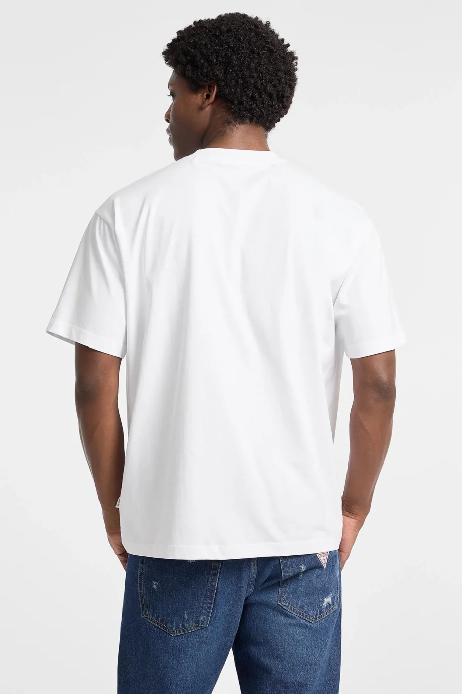 Guess Jeans Erkek Beyaz Oversize Fit T-Shirt M5YI52K8HM0-G011