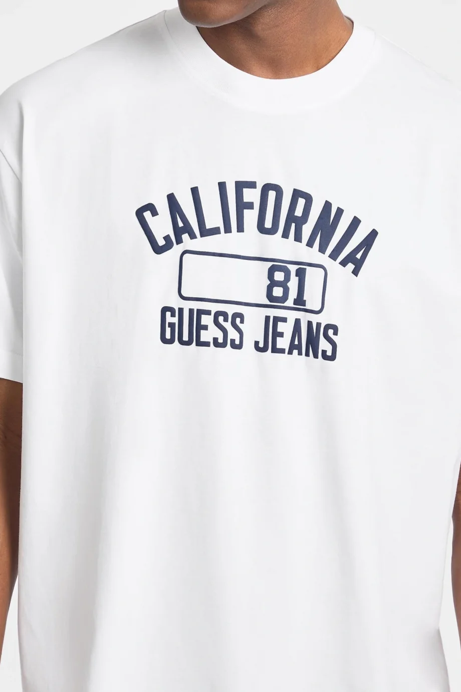 Guess Jeans Erkek Beyaz Oversize Fit T-Shirt M5YI52K8HM0-G011