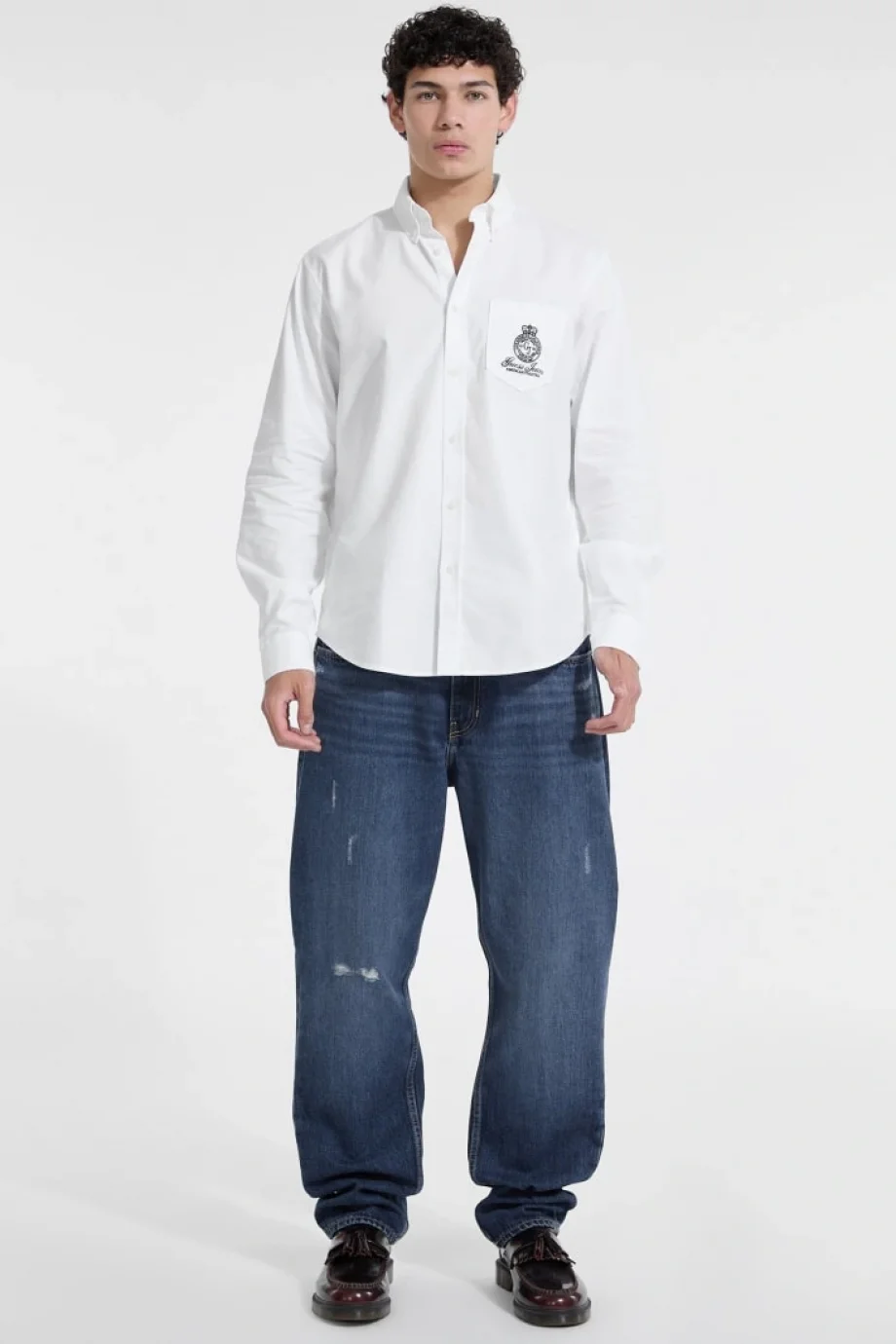 Guess Jeans Erkek Beyaz Regular Fit Gömlek M5YH64WHFK1-G011