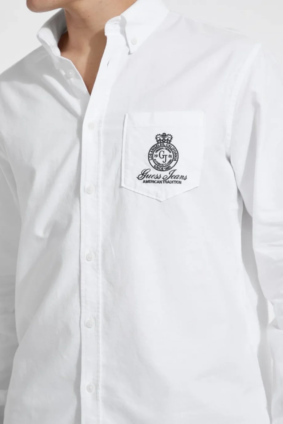 Guess Jeans Erkek Beyaz Regular Fit Gömlek M5YH64WHFK1-G011