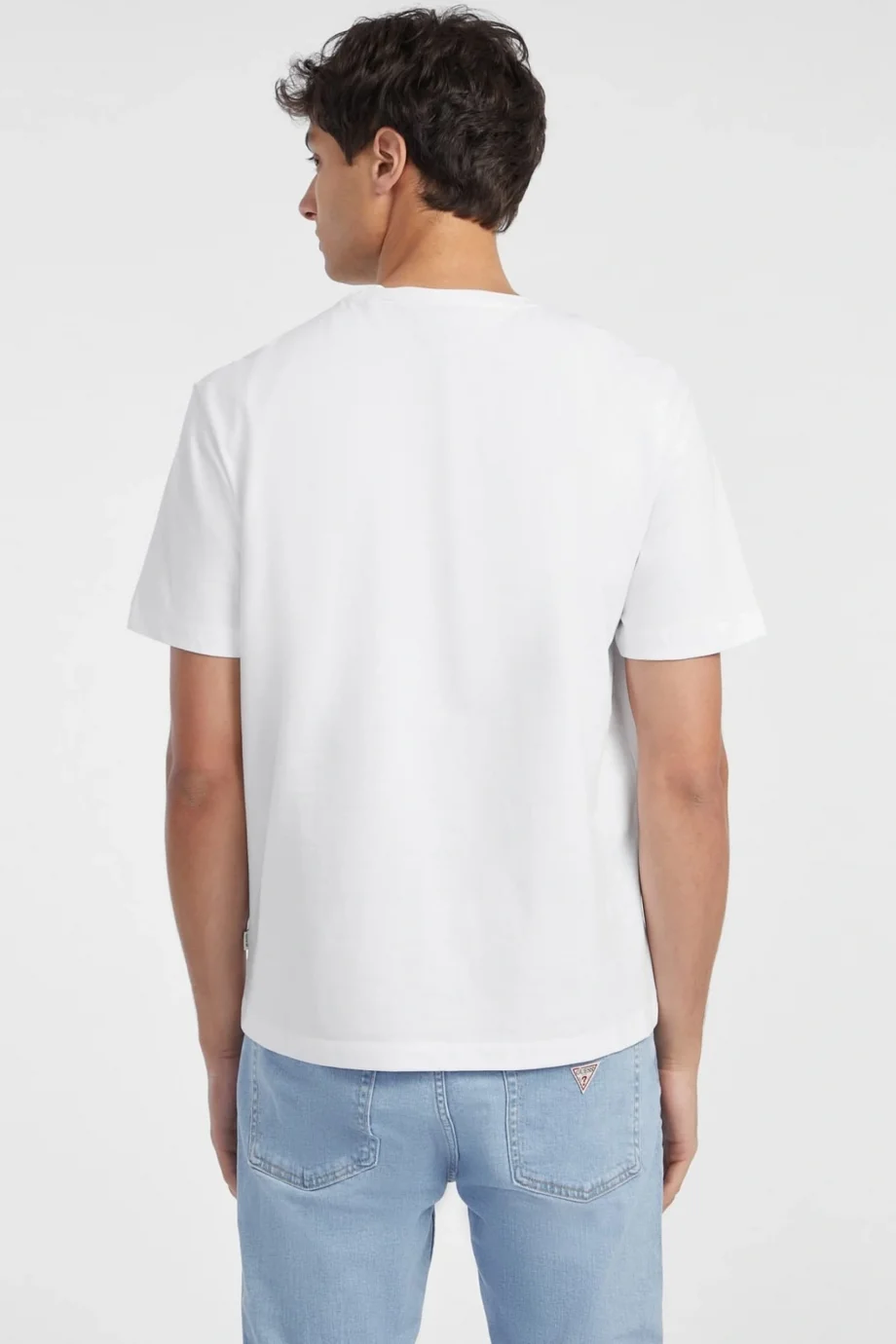 Guess  Erkek Beyaz Regular Fit T-Shirt M4YI42K8FQ4-G011