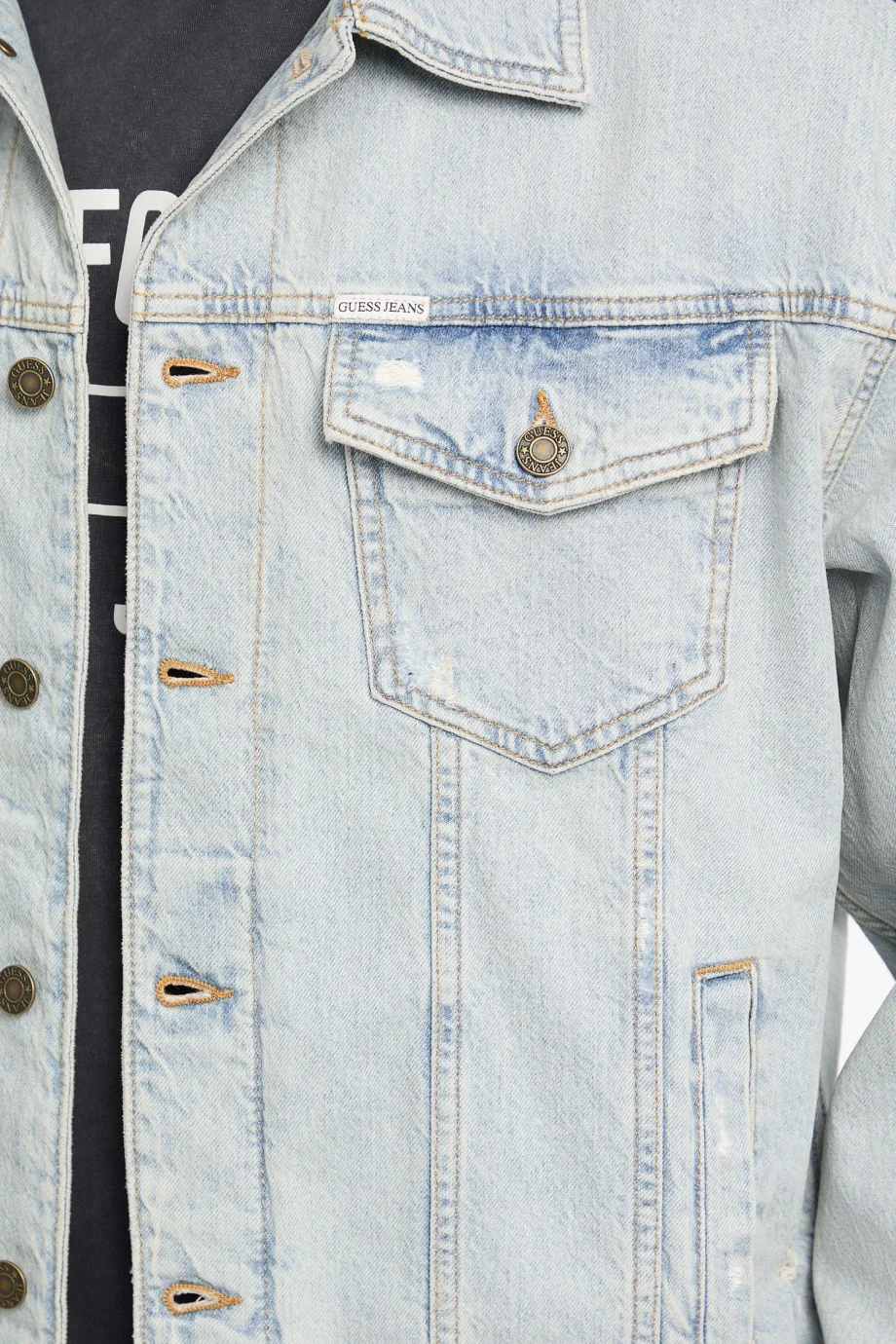 Guess Jeans Erkek Çok Renkli Denim Parka M5YN38D5M5A-GJVD