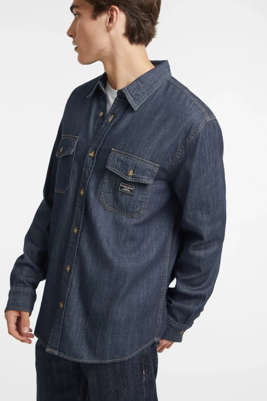 Guess Jeans Erkek Çok Renkli Regular Fit Denim Gömlek M4BH56D5EI4-GJDA