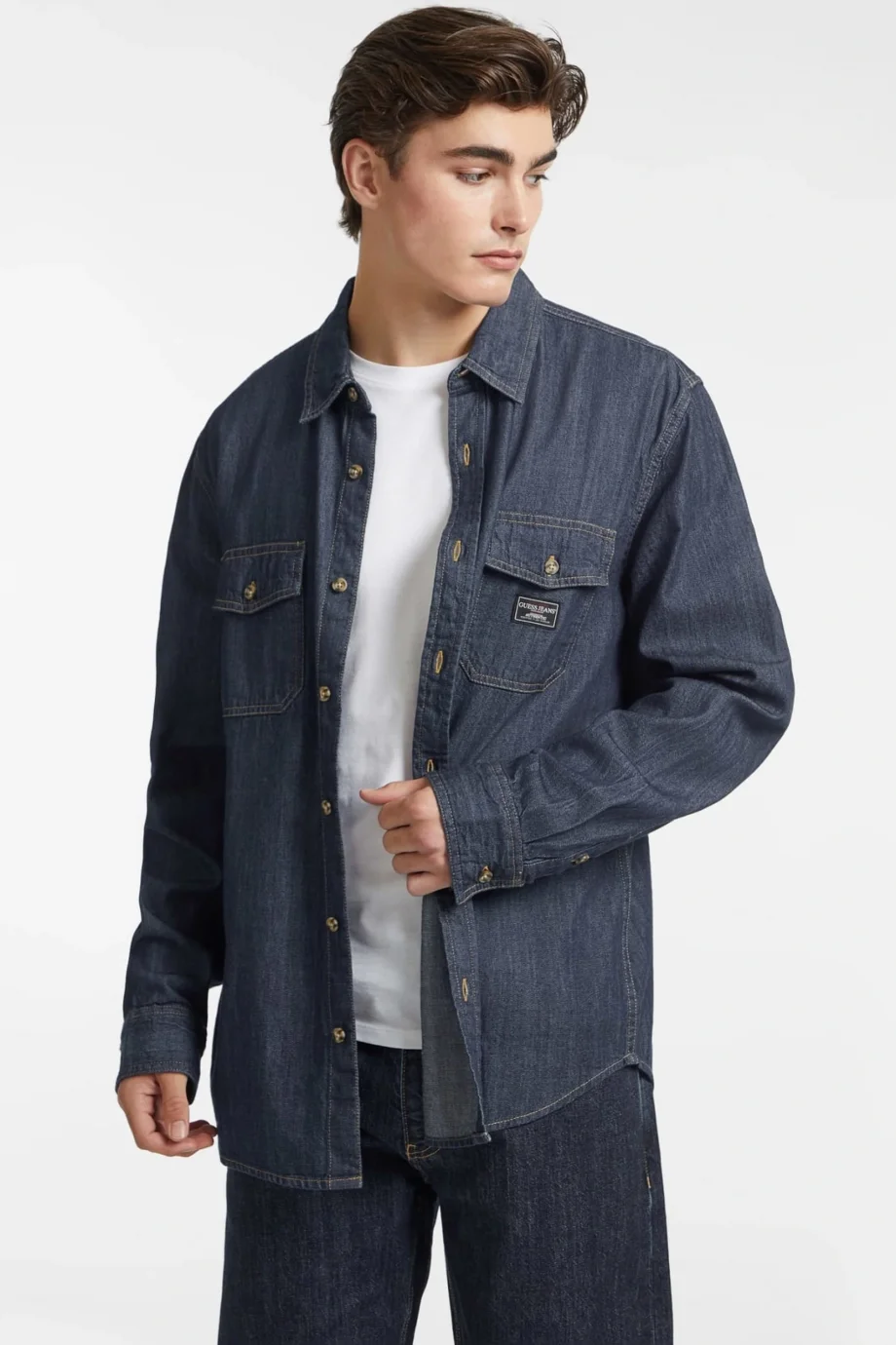 Guess Jeans Erkek Çok Renkli Regular Fit Denim Gömlek M4BH56D5EI4-GJDA