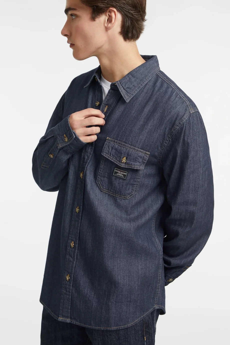 Guess Jeans Erkek Çok Renkli Regular Fit Denim Gömlek M4BH56D5EI4-GJDA