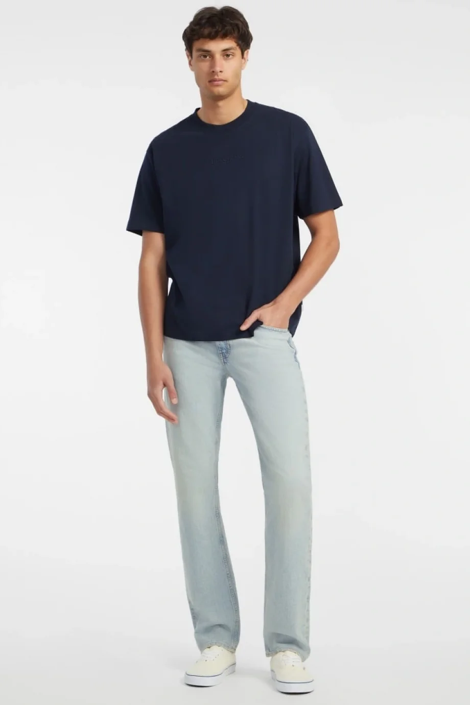 Guess Jeans Erkek Lacivert Oversize Fit T-Shirt M4YI44K8FQ4-A71W