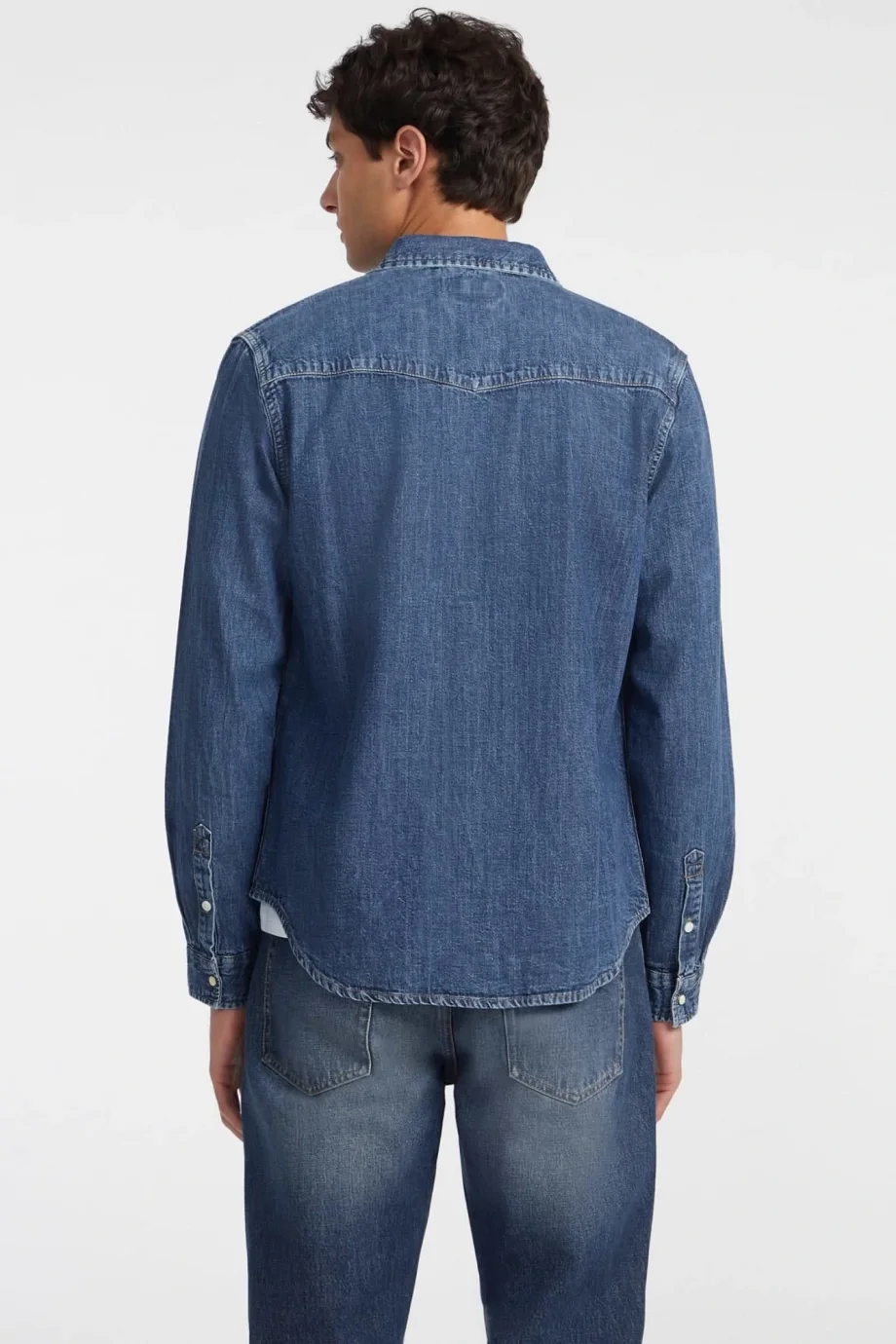 Guess  Erkek Mavi Slim Fit Denim Gömlek M4YH55D5EI1-GJRW