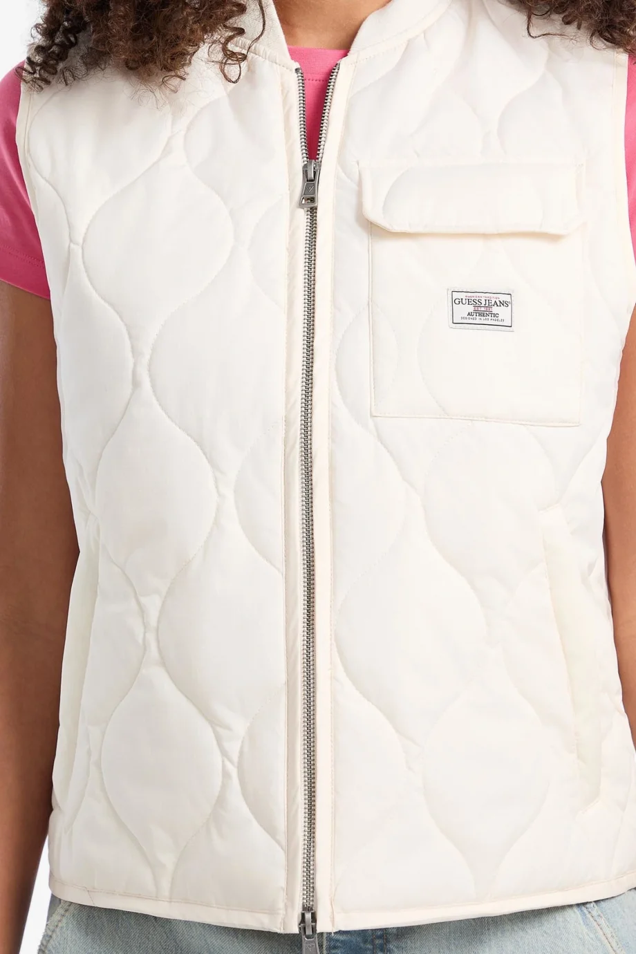 Guess Jeans Kadın Beyaz Yelek W5YN76WHG02-G054
