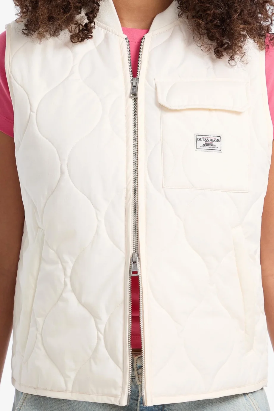 Guess Jeans Kadın Beyaz Yelek W5YN76WHG02-G054
