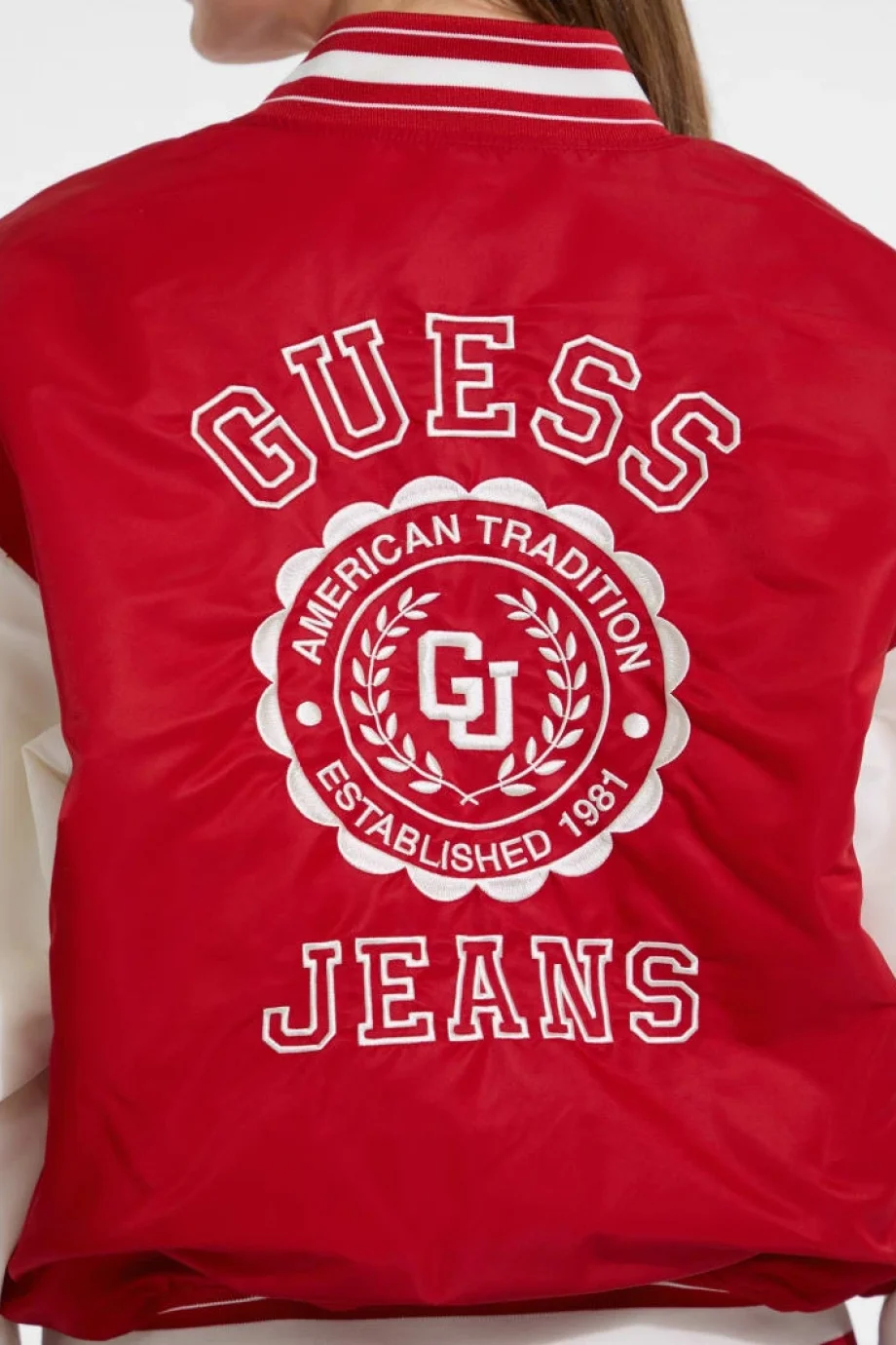 Guess Jeans Kadın Kırmızı Bomber Ceket W5YL15WHAA2-G585