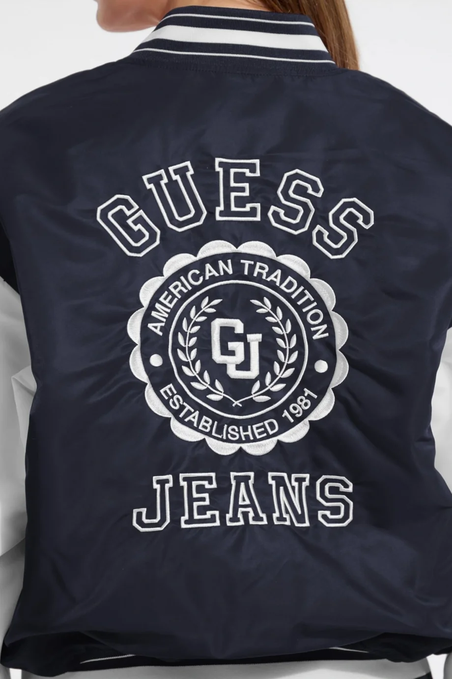 Guess Jeans Kadın Lacivert Bomber Ceket W5YL15WHAA2-A71W