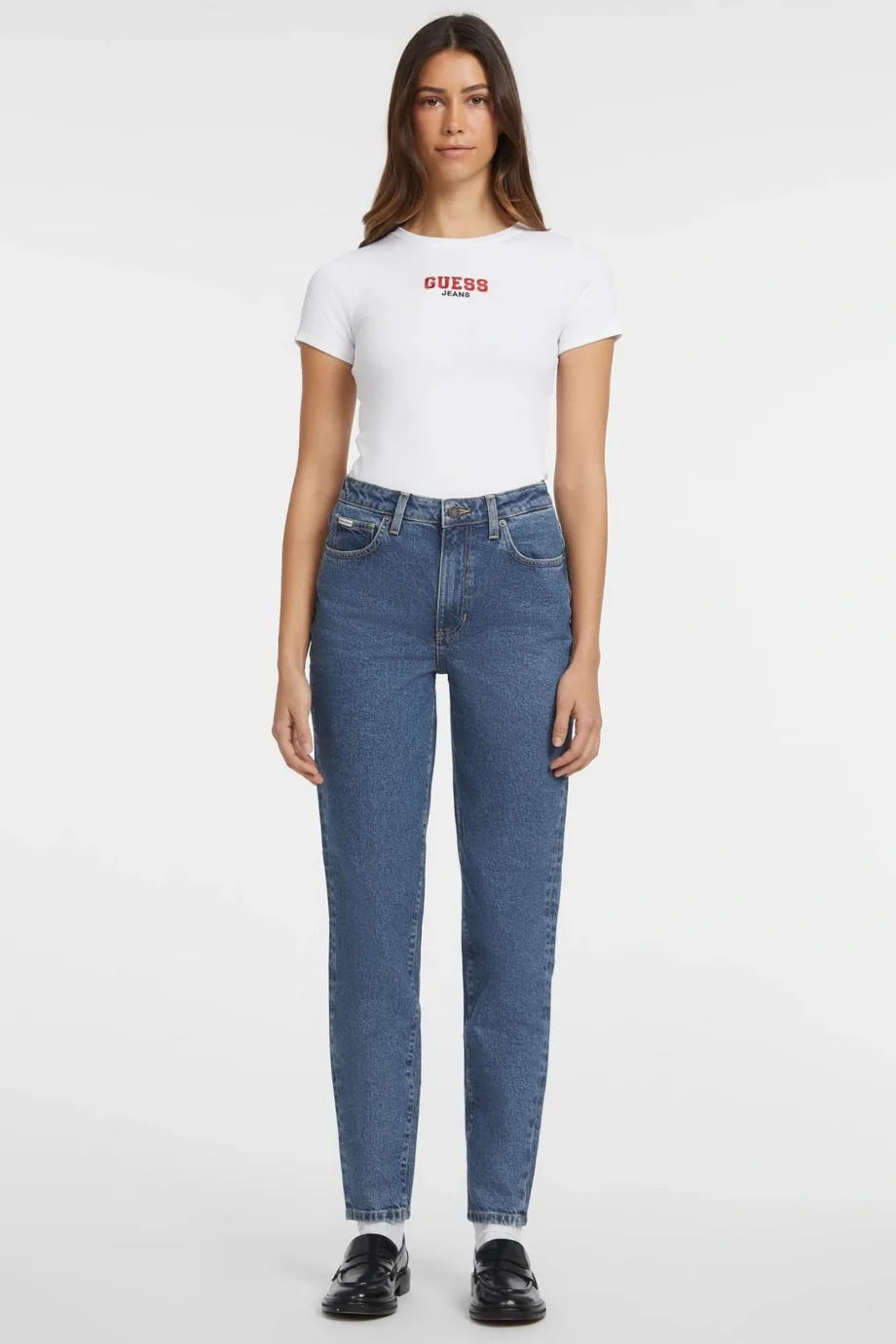 Guess Jeans Kadın Mavi Relaxed Fit Jean W4YA0DD5CC3-M3DW