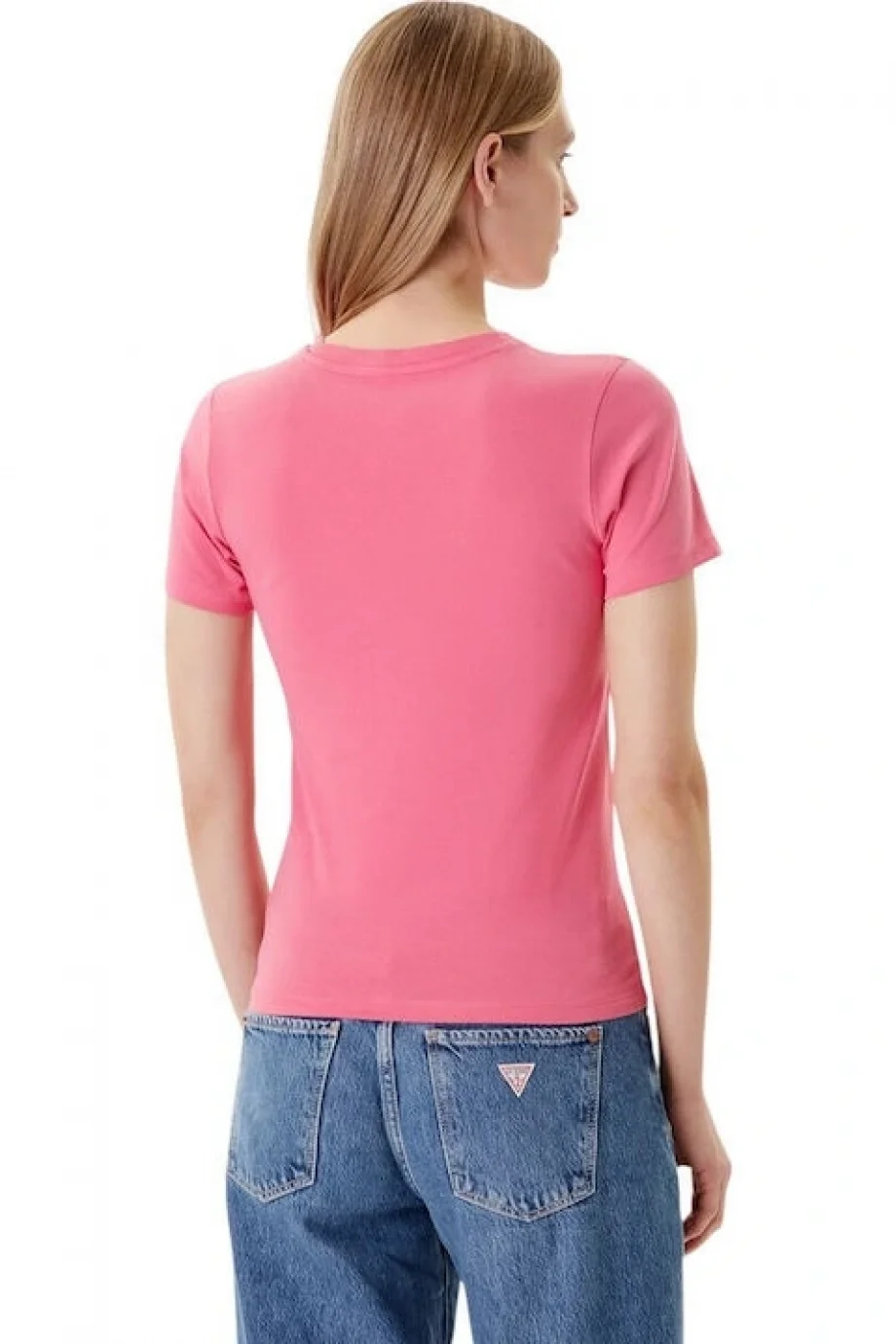 Guess Jeans Kadın Pembe Slim Fit T-Shirt W4YI04J1314-A619