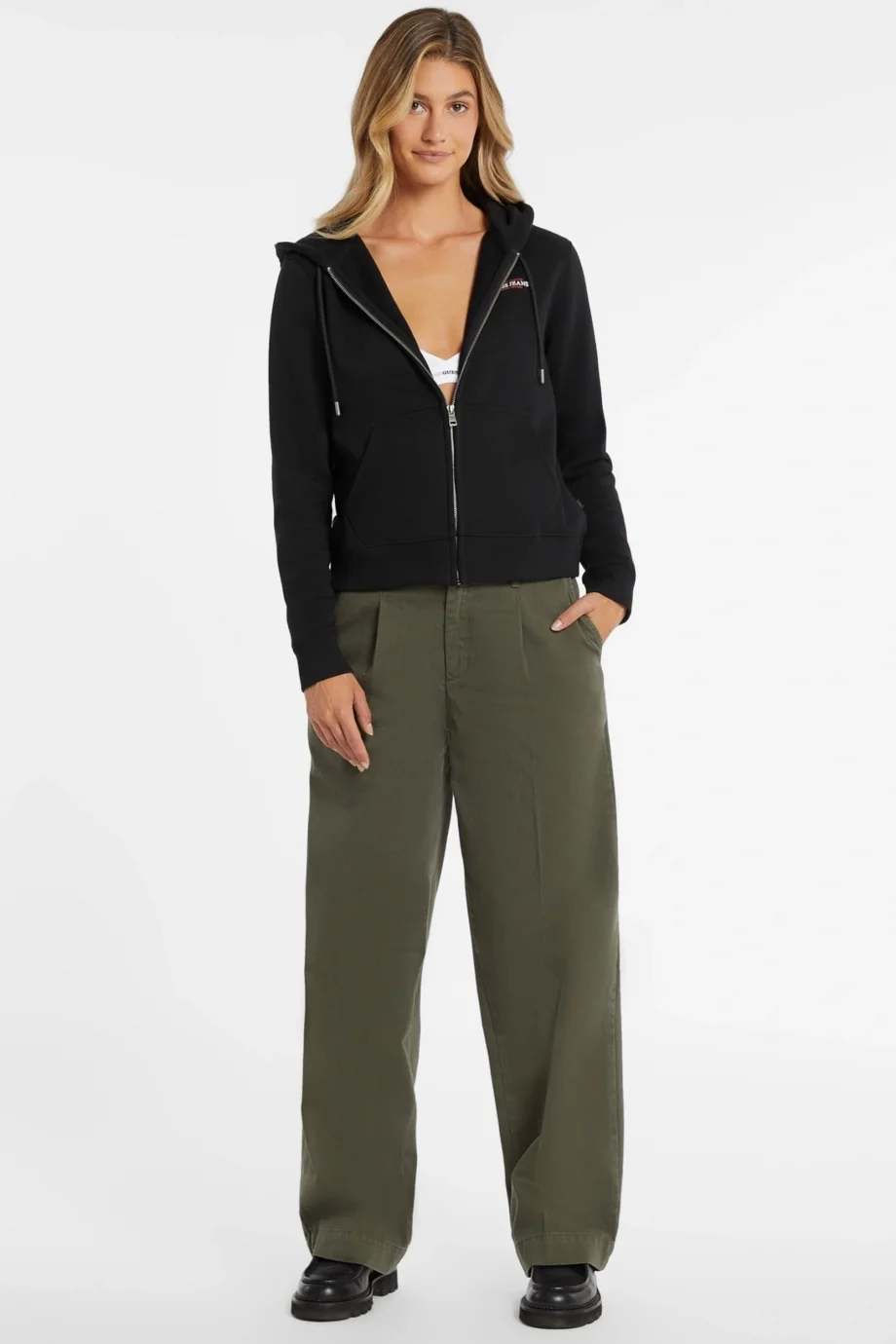 Guess Jeans Kadın Siyah Sweatshirt W4YQ13KC811-JBLK