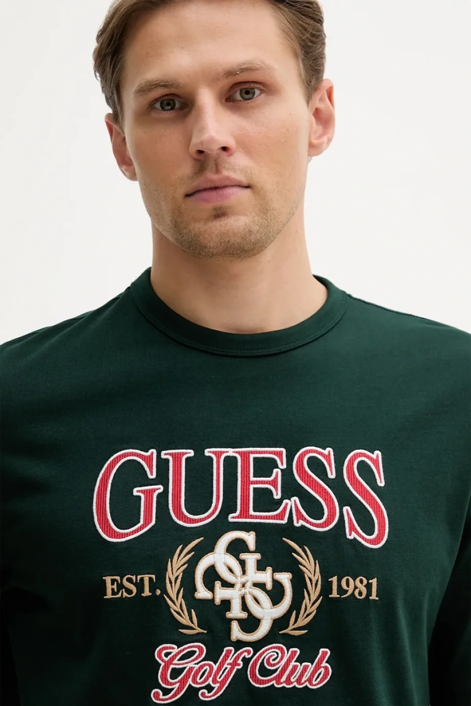 Guess Jersey Erkek Yeşil Regular Fit T-Shirt M5YI22K8FQ4-G8U1