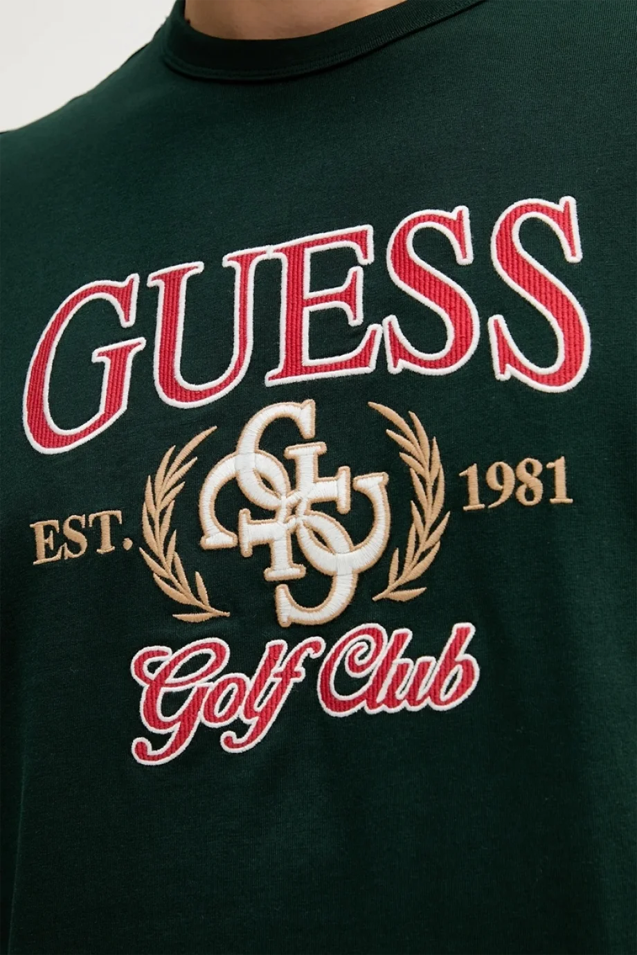 Guess Jersey Erkek Yeşil Regular Fit T-Shirt M5YI22K8FQ4-G8U1